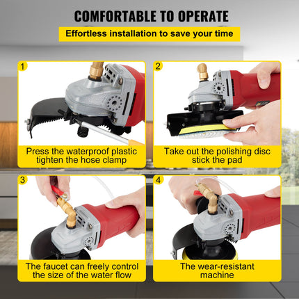 Šlapias akmens poliruoklis VEVOR Wet Polisher 8pcs Pads, 860W