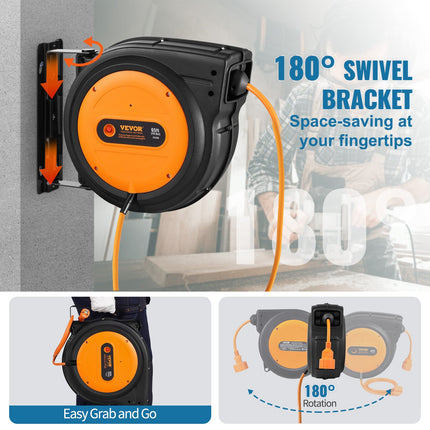 Automatinė prailginimo laido ritė VEVOR ZX-ZD200, 19 m