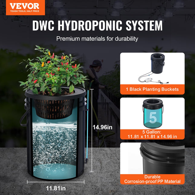 Hidroponinė auginimo sistema VEVOR EHW0001C-DR, 20 l talpos