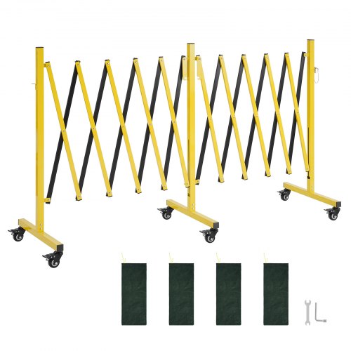 Dvigubas išplečiamas apsauginis barjeras VEVOR XSJ-S-0006, 5,46 m
