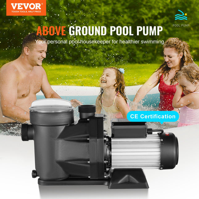 Antžeminių baseinų siurblys VEVOR SPP250E-II, 1500 W, 33000 l/val.