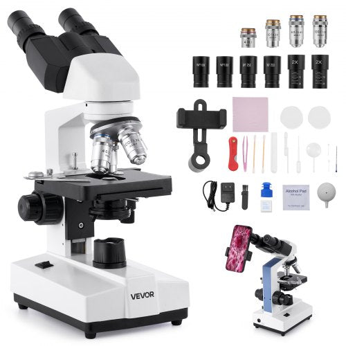 Binokulinis mikroskopas VEVOR XSP-36-1000, 40-5000x padidinimas