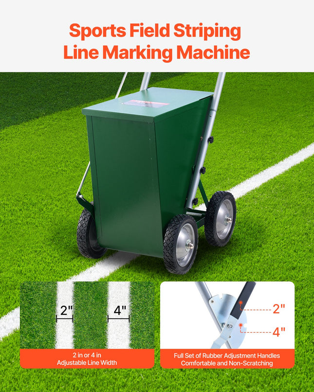 Aikščių žymėjimo vežimėlis VEVOR RFS-050, 22,7 kg talpa