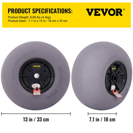 Paplūdimio ratai VEVOR 33 cm, 2 vnt. komplektas
