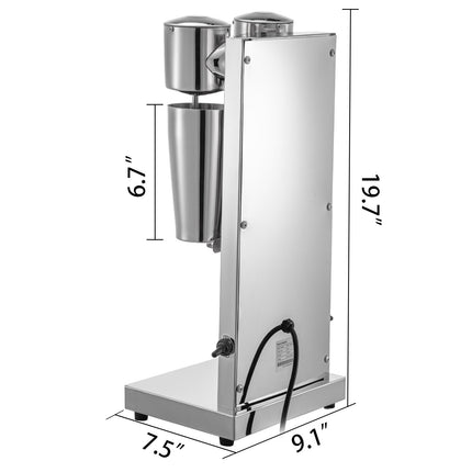 Pieno kokteilių plakiklis VEVOR Double Head, 180W+180W