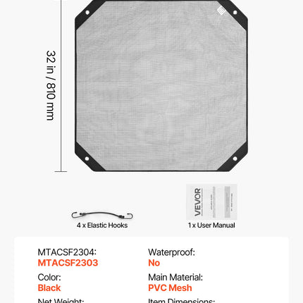 Oro kondicionieriaus išorinio bloko uždangalas VEVOR MTACSF2303, 810 x 810 mm