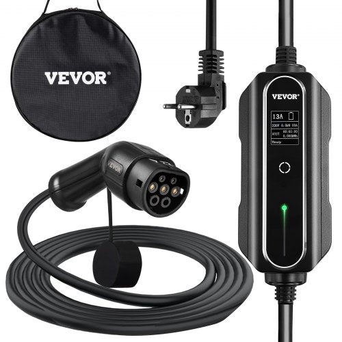 Nešiojamas elektromobilių įkroviklis VEVOR SX 3KW13A, 10 m