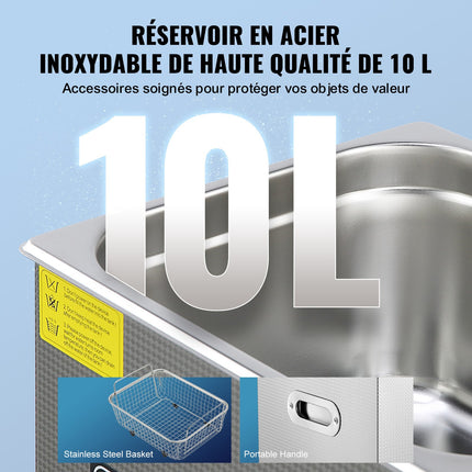 Ultragarsinė valyklė VEVOR 10L, 240W