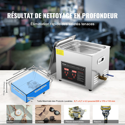 Ultragarsinė valyklė VEVOR 10L, 240W
