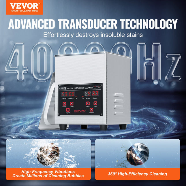 Ultragarinis valymo įrenginys VEVOR TH-08Amini, 1,3 l