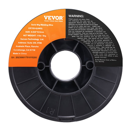 MIG suvirinimo viela VEVOR ER70S-6, 0.9 mm, 5 kg