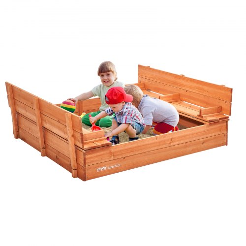 Medinė smėlio dėžė VEVOR WSB-1200E, 133 x 120 cm