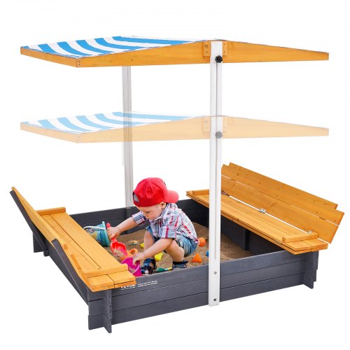Medinė smėlio dėžė VEVOR SG-1200G, 1455 x 1200 mm