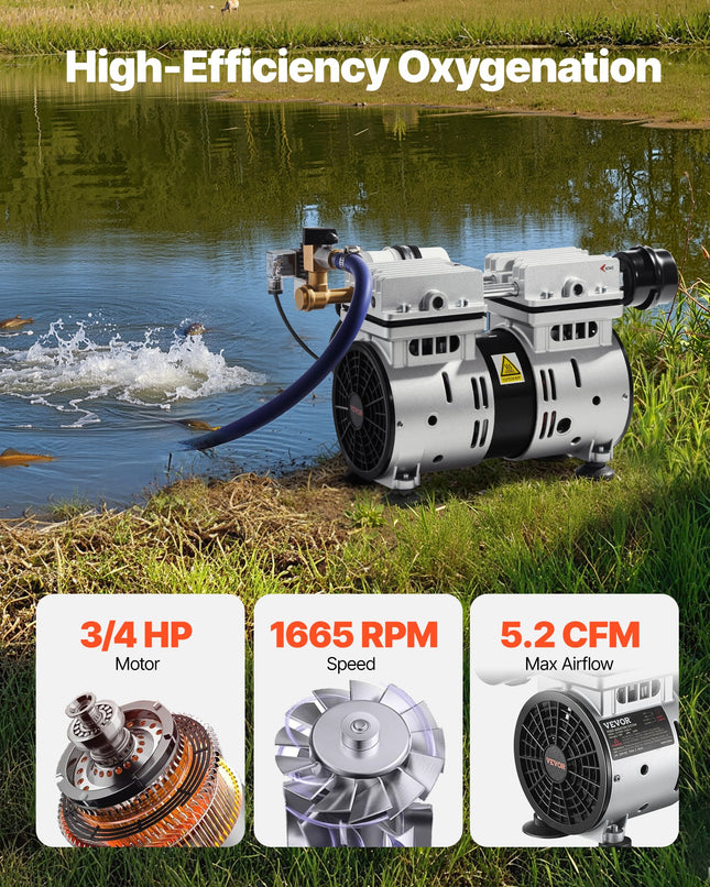 Tvenkinių aeratorius VEVOR OLF400D-140BS-A, 550 W