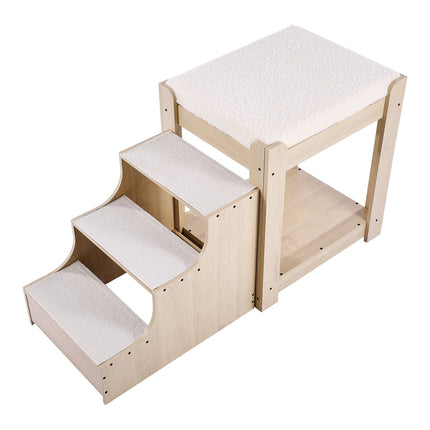 Dviaukštė augintinių lova su laipteliais VEVOR 099-1A, 120 cm ilgio