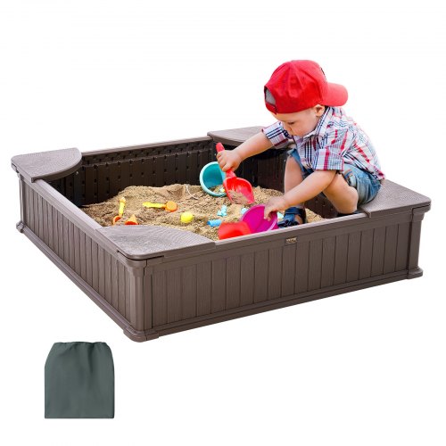 Smėlio dėžė VEVOR BXSB120, 123,5x123,5 cm