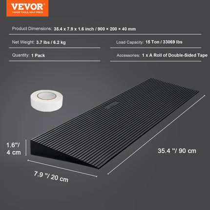 Slenksčio nuolydis (rampa) VEVOR D001, 4 cm aukščio
