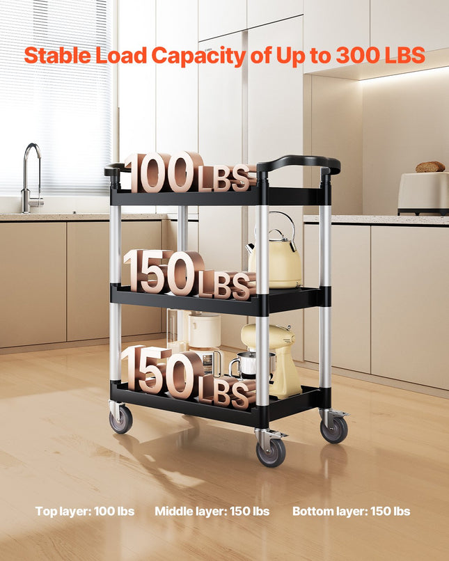 Serviravimo vežimėlis VEVOR SYTCSS10, 136 kg keliamoji galia