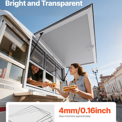 Prekybinis langas VEVOR DPSCSXXCFWCK, 152x92 cm
