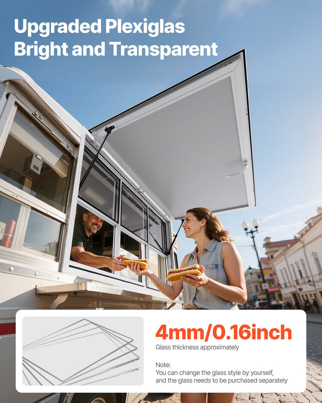 Prekybinis langas VEVOR DPSCSXXCFWCK, 152x92 cm