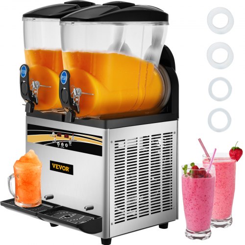Šaldytų gėrimų gaminimo aparatas VEVOR X-300, 2 x 15 l talpa