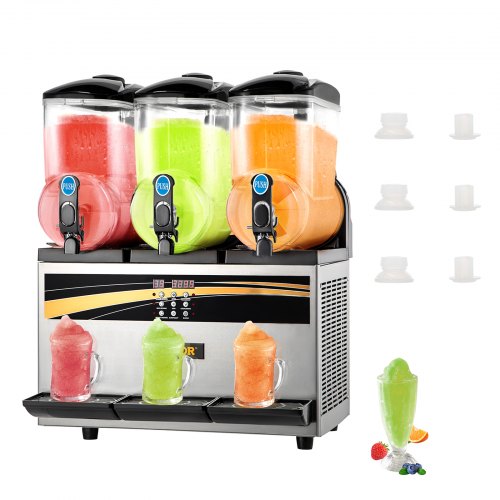 Šaldytų gėrimų aparatas VEVOR X-450, 3 x 15 l talpa