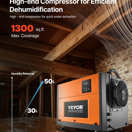 Pramoninis oro sausintuvas VEVOR OL50-D063DN2ES, 50 l/parą
