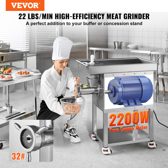 Elektrinė mėsos malimo mašina VEVOR YD-DJ-32C, 2200 W