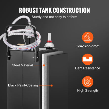 Kuro talpa su ratukais VEVOR 30 Gallon Fuel Caddy, 113 litrų