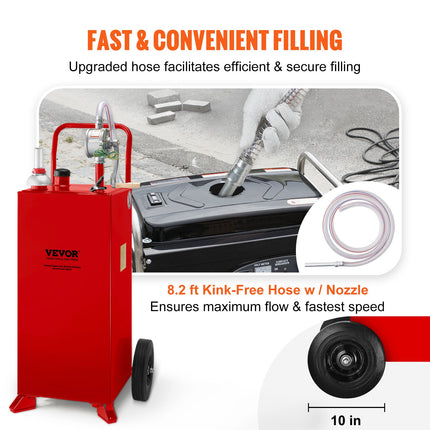 Mobili kuro talpa VEVOR 30 Gallon Fuel Caddy, 113 l
