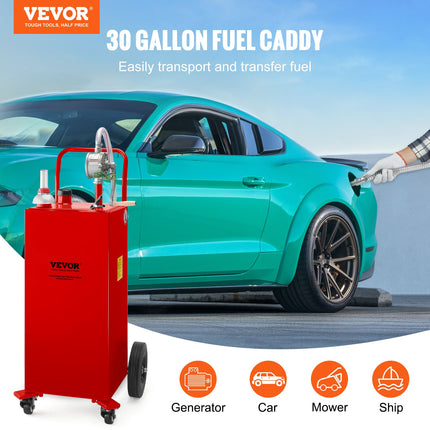 Mobili kuro talpa VEVOR 30 Gallon Fuel Caddy, 113 l