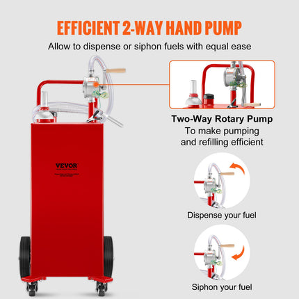 Mobili kuro talpa VEVOR 30 Gallon Fuel Caddy, 113 l