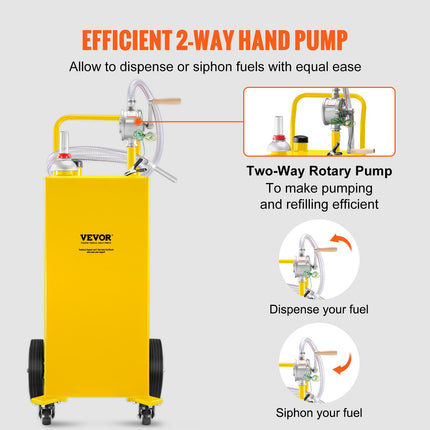 Mobili kuro talpa VEVOR 30 Gallon Fuel Caddy, 113,5 l