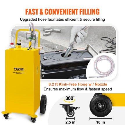 Mobili kuro talpa VEVOR 30 Gallon Fuel Caddy, 113,5 l