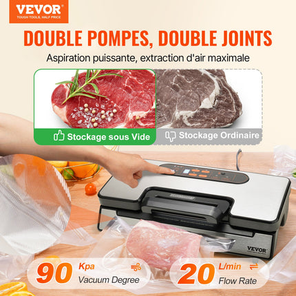 Vakuuminis maisto pakavimo aparatas VEVOR VS5164, 90 kPa