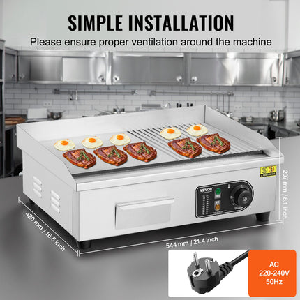 Elektrinis kepimo paviršius VEVOR HT-821, 3200W
