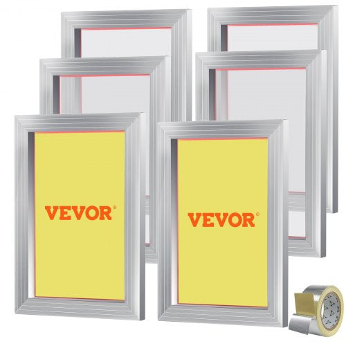 Šilkografijos rėmų rinkinis VEVOR 110 Mesh, 25,4 x 35,6 cm (6 vnt.)