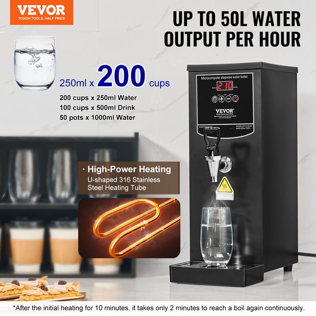 Komercinis vandens virintuvas VEVOR KW-10SA, 2500W