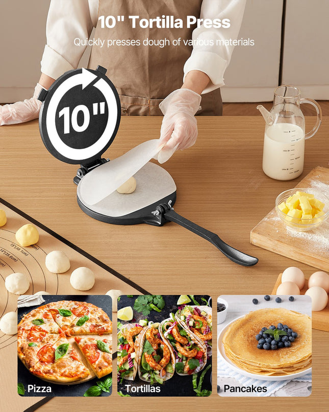 Tortilijų presas VEVOR HES250SET, 25 cm