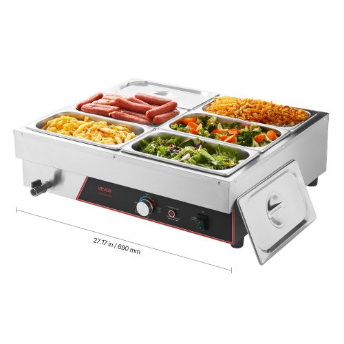 Elektrinis maisto šildytuvas (marmitas) VEVOR SKT1/1*2, 1500W