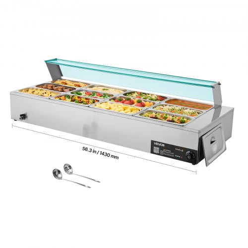 Maisto šildytuvas (Bain Marie) VEVOR M-2334, 1700W