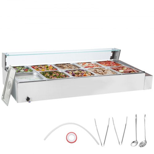 Elektrinis maisto šildytuvas VEVOR SC-TC-2110, 10 x 7,6 l talpa