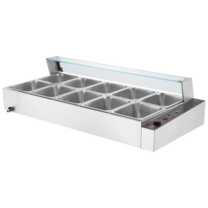 Elektrinis maisto šildytuvas VEVOR SC-TC-2110, 10 x 7,6 l talpa