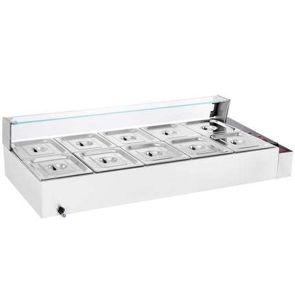 Elektrinis maisto šildytuvas VEVOR SC-TC-2110, 10 x 7,6 l talpa