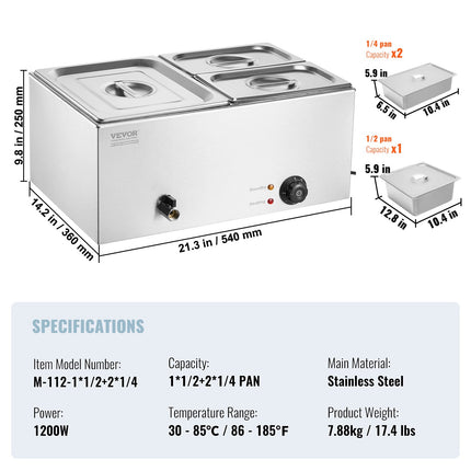 Maisto šildytuvas VEVOR M-112, 1200W