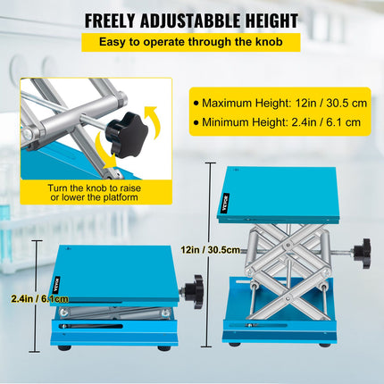 Laboratorinis keltuvas VEVOR 8" x 8", 40 kg keliamoji galia