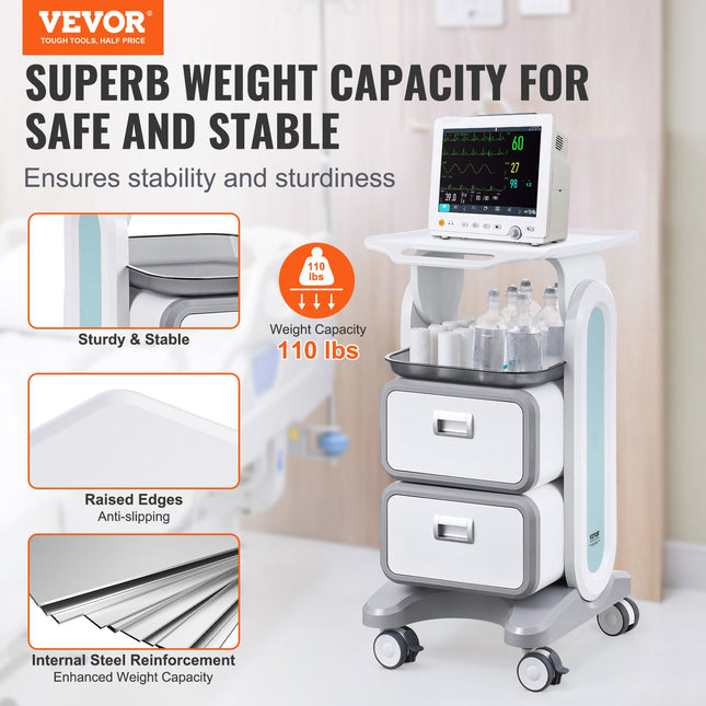 Laboratorinis vežimėlis VEVOR FY-1T2C, 50 kg apkrova