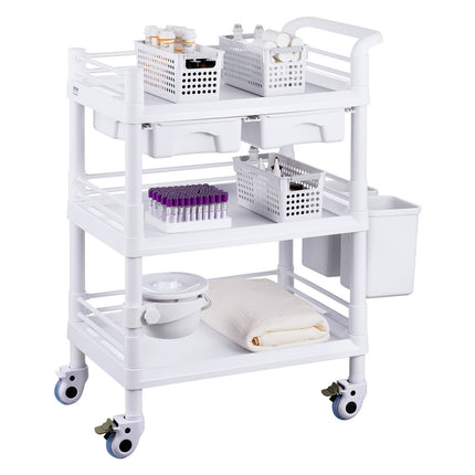 Laboratorinis vežimėlis VEVOR K-UT104A1, 3 lentynų