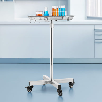 Medicininis instrumentų staliukas VEVOR B1Q01007, reguliuojamas aukštis 840-1325 mm
