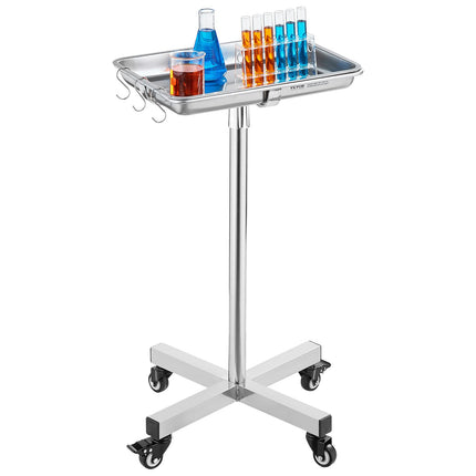 Medicininis instrumentų staliukas VEVOR B1Q01007, reguliuojamas aukštis 840-1325 mm
